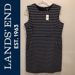 NWT: Land’s End Stripe Ponte Shift Dress